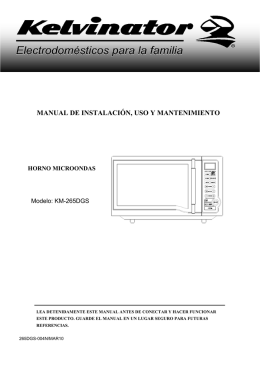 Manual de usuario - Kelvinator Argentina