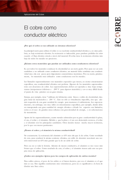 El cobre como conductor eléctrico