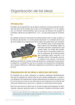 Organización de las ideas