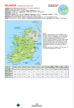 IRLANDA. República de Irlanda. (IE) Clima: Clima de tipo oceánico