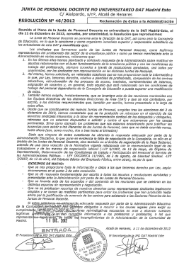 JUNTA DE PERSONAL DOCENTE NO UNIVERSITÁRIO DAT