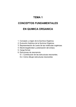 tema 1. conceptos fundamentales en quimica organica
