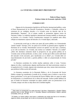 la vivienda como bien preferente