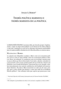 Teoría política marxista o teoría marxista de la política