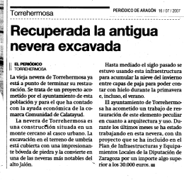 Recuperada la antigua nevera excavada
