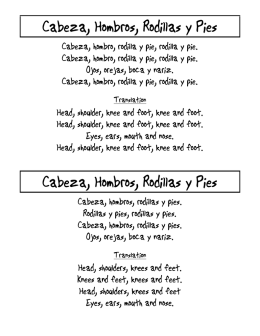 Cabeza, Hombros, Rodillas y Pies Cabeza, Hombros, Rodillas y Pies