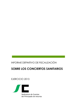 sobre los conciertos sanitarios - Sindicatura de Cuentas del
