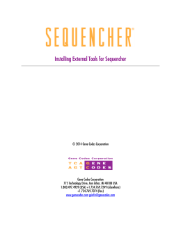 Installing External Tools for Sequencher