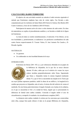 Ciencia Recreativa: Cálculo del radio terrestre