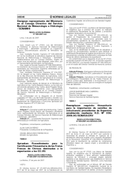 en el Consejo Directivo del Servicio Nacional de Meteorología e