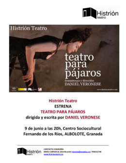 dossierprensa TeatroParaPájaros