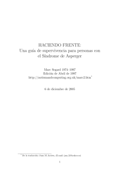 HACIENDO FRENTE: Una gu´ıa de supervivencia para personas