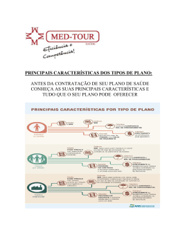 principais características dos tipos de plano: antes da - Med-Tour