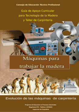 Máquinas para trabajar la madera - Campus Virtual CETP-UTU
