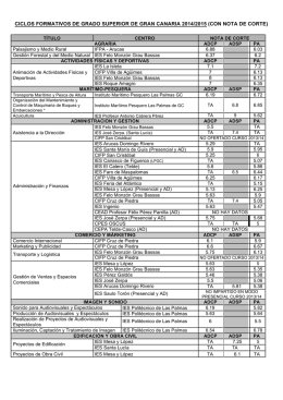 ciclos formativos de grado superior de gran canaria 2014/2015