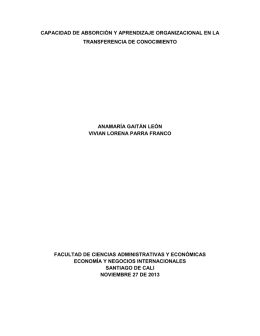CAPACIDAD DE ABSORBER CONOCIMIENTO y