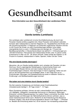 Giardia lamblia (Lambliasis)