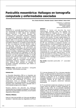 Paniculitis mesentérica - Fundación Villavicencio