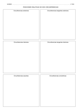 Posiciones relativas de dos circunferencias