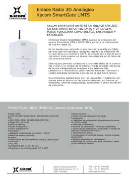 Catálogo enlace Xacom SmartGate UMTS