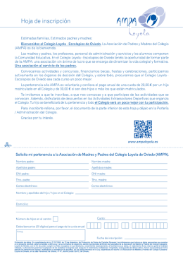 ¿Quieres hacerte socio de la AMPA? Rellena y envía este formulario