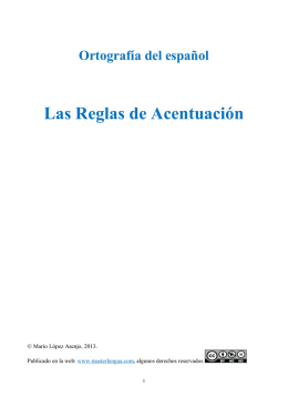 Las Reglas de Acentuación