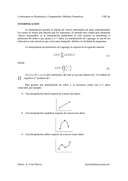 Interpolación y extrapolación polinomial - GridMorelos.