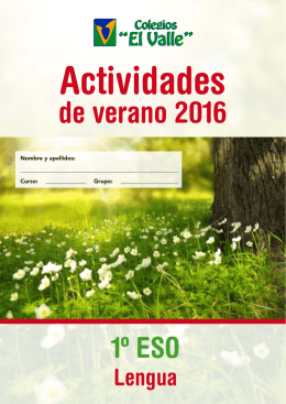 1º ESO Lengua. - Colegios El Valle