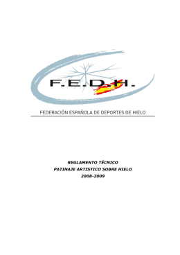 REGLAMENTO TÉCNICO PATINAJE ARTISTICO SOBRE HIELO