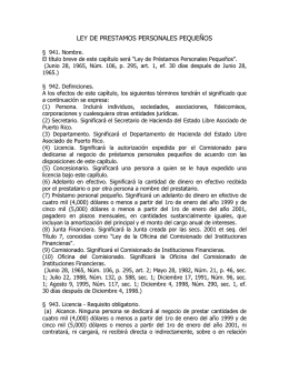ley de prestamos personales pequeños