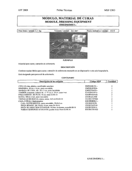 MODULO, MATERIAL DE CURAS