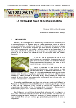 la webquest como recurso didáctico
