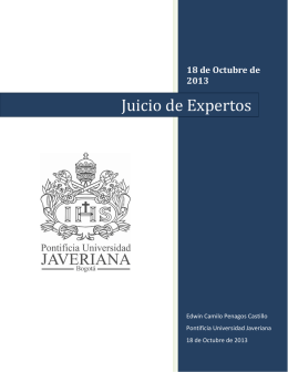Juicio de Expertos - Pontificia Universidad Javeriana
