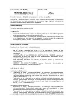 Régimen Jurídico de las sociedades cooperativas