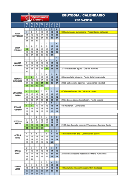 egutegia / calendario 2015-2016