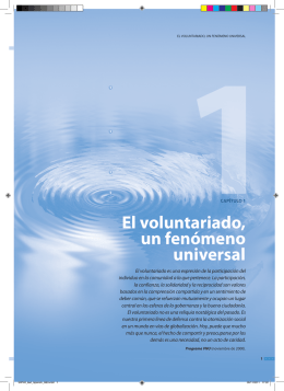 Capítulo 1 - El voluntariado, un fenómeno universal