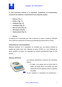 Balanzas electrónicas