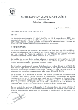 corte superior de justicia de canete