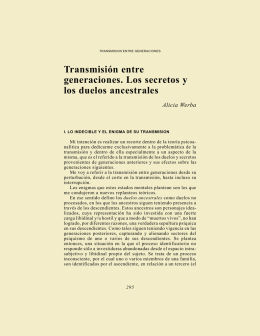 Transmisión entre generaciones. Los secretos y los duelos