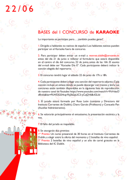 BASES del I CONCURSO de KARAOKE