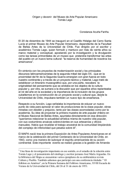 Origen y devenir del Museo de Arte Popular Americano Tomás Lago