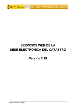Servicios web del Catastro