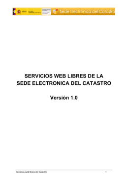 Servicios web libres del catastro