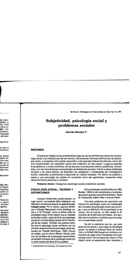 Page 1 Revista de Psicología de la Universidad de Chile Vol. VI