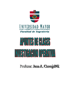 APUNTES DE CLASES DE INVESTIGACION DE OPERACIONES
