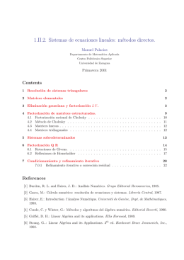 1.II.2. Sistemas de ecuaciones lineales: métodos directos.