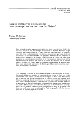 Rasgos distintivos del dualismo mente