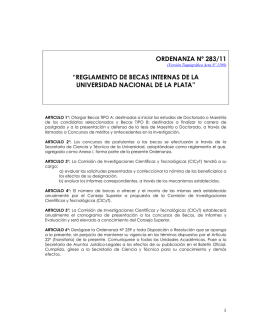 ordenanza nº 283/11 - Universidad Nacional de La Plata