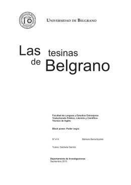 Las tesinas - Universidad de Belgrano