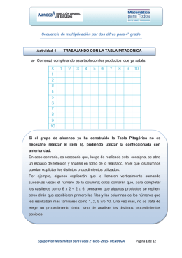 Secuencia de multiplicación por dos cifras para 4° grado a